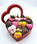 Mother’s Day Heart Shaped Box of Chocolate Covered Strawberries